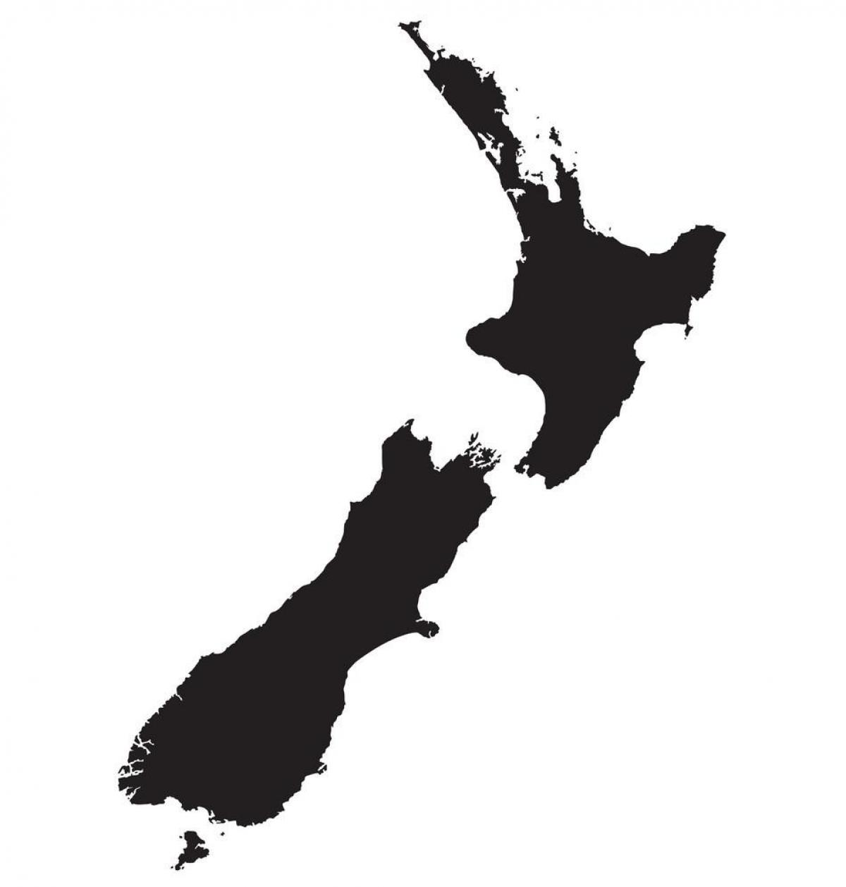 Mapa vetorial da Nova Zelândia